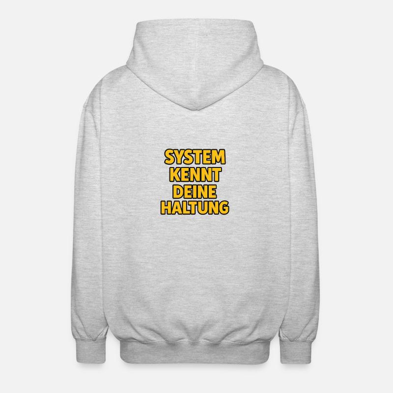 Le système connaît votre attitude - Veste à capuche unisexe - gris clair chiné