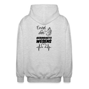 Engel des Gesundheitswesens Geschenk Medizin - Unisex Kapuzenjacke - Hellgrau meliert - Hinten - AI Model Male 185 light (185cm)