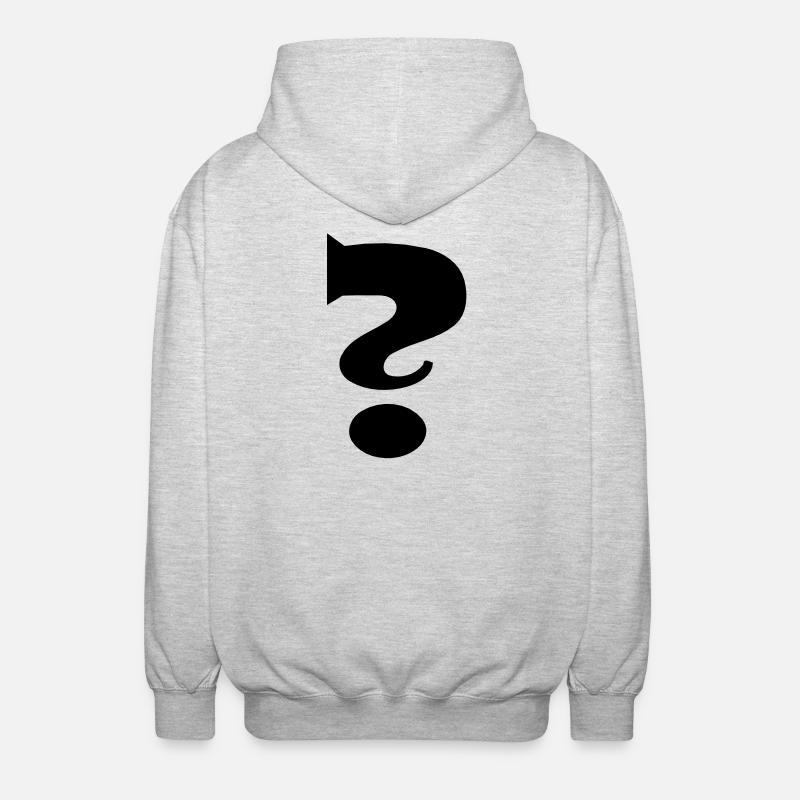 Point d'interrogation - Veste à capuche unisexe - gris clair chiné