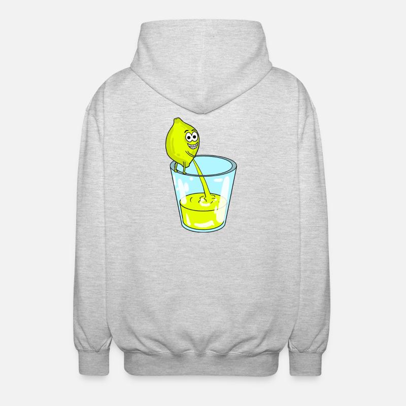 Lemon - Unisex Hooded Jacket - light heather grey