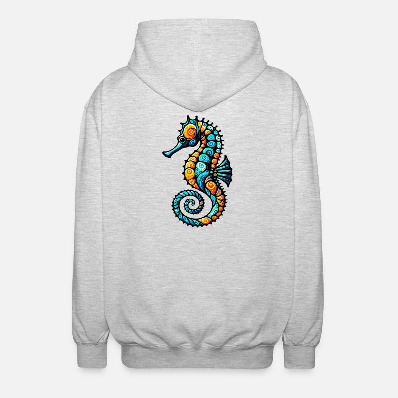 Hippocampe - Veste à capuche unisexe - gris clair chiné