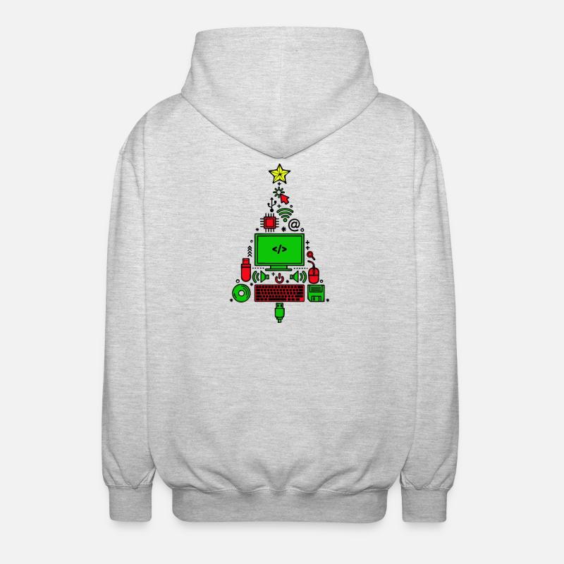 Code Computer Code Debug Skripting Programmierer - Unisex Kapuzenjacke - Hellgrau meliert