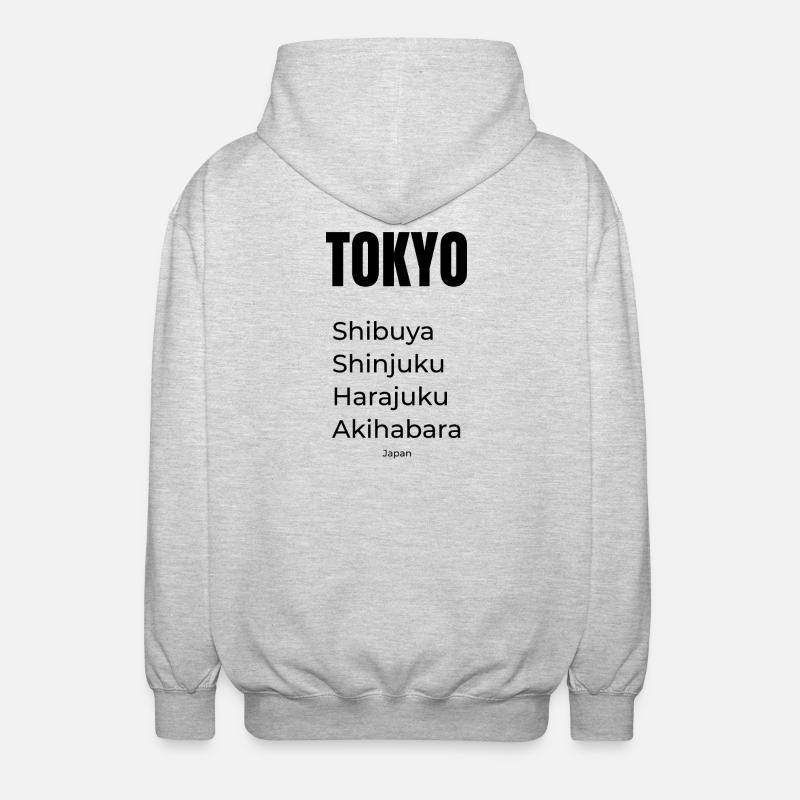 Tokyo District Tea - Unisex Hooded Jacket - light heather grey