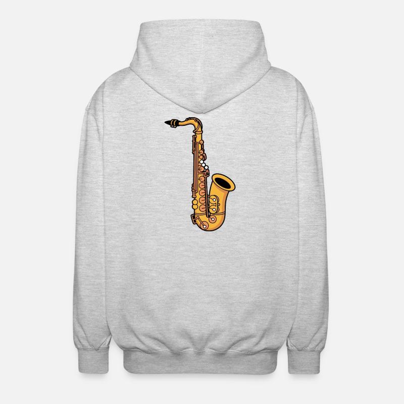 Saxophone - Unisex Hooded Jacket - light heather grey