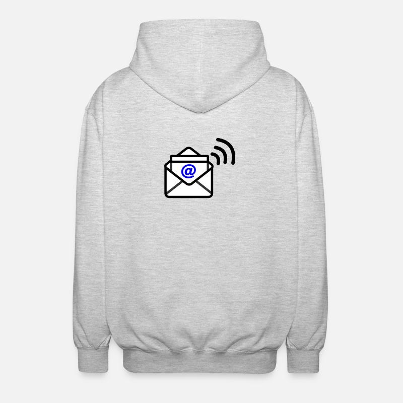 Logo e mail - Unisex Hooded Jacket - light heather grey