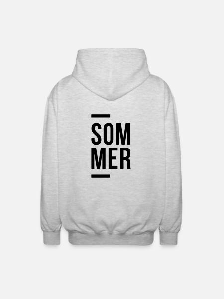Sommer - Unisex Kapuzenjacke - Hellgrau meliert
