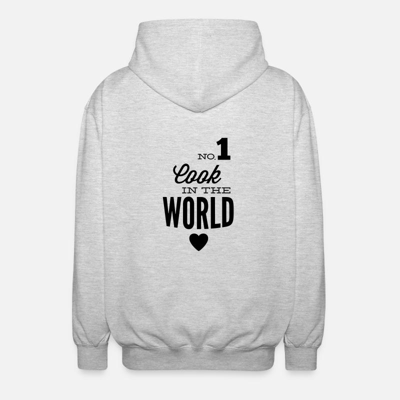 Bester Koch der Welt - Unisex Kapuzenjacke - Hellgrau meliert