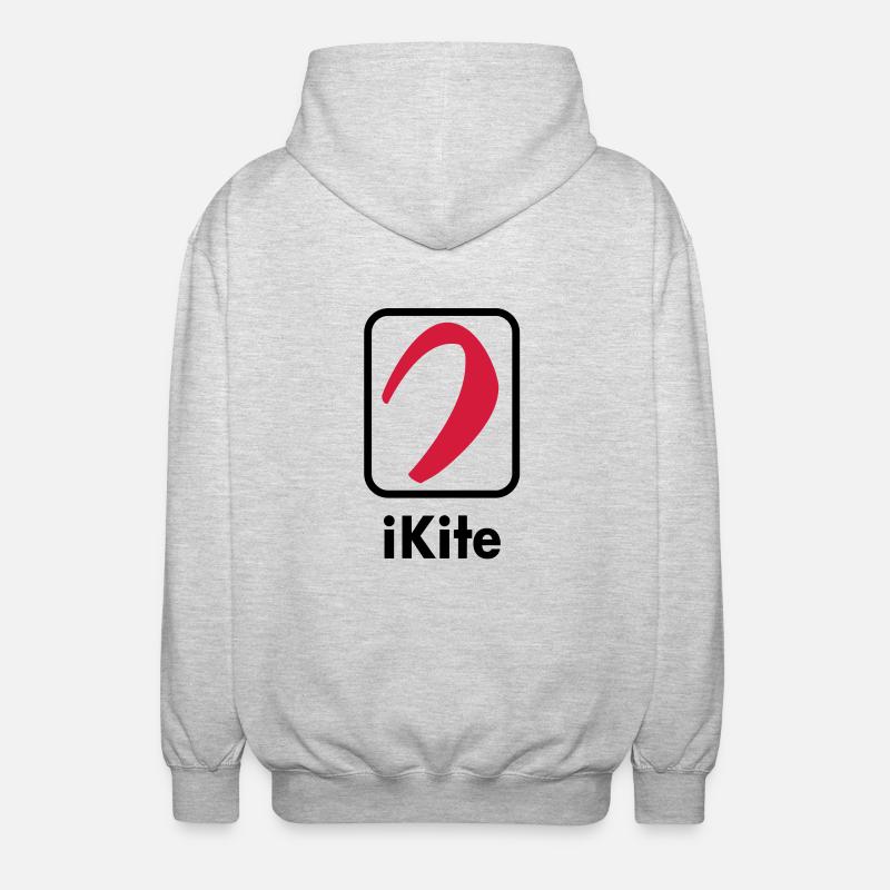 i_kite_kite_vec_2 fr - Veste à capuche unisexe - gris clair chiné