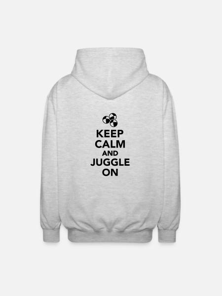 Jonglieren - Unisex Kapuzenjacke - Hellgrau meliert