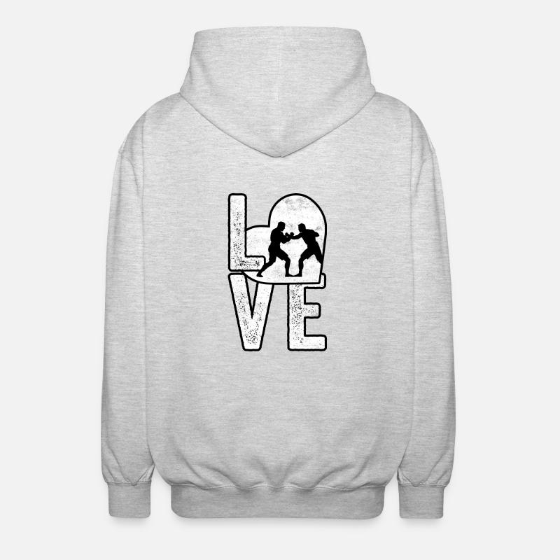 L’amour de la lutte - Veste à capuche unisexe - gris clair chiné