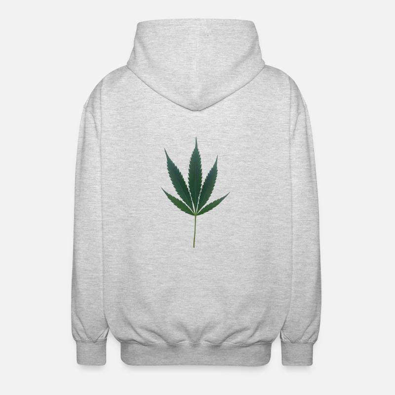 C’est l’heure du cannabis - Veste à capuche unisexe - gris clair chiné