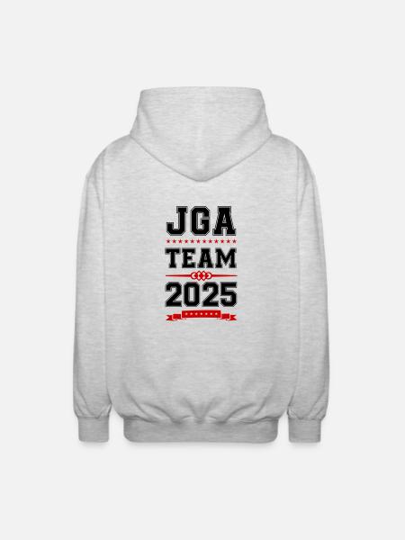 Bachelor Party Team 2025 - Unisex Hooded Jacket - light heather grey