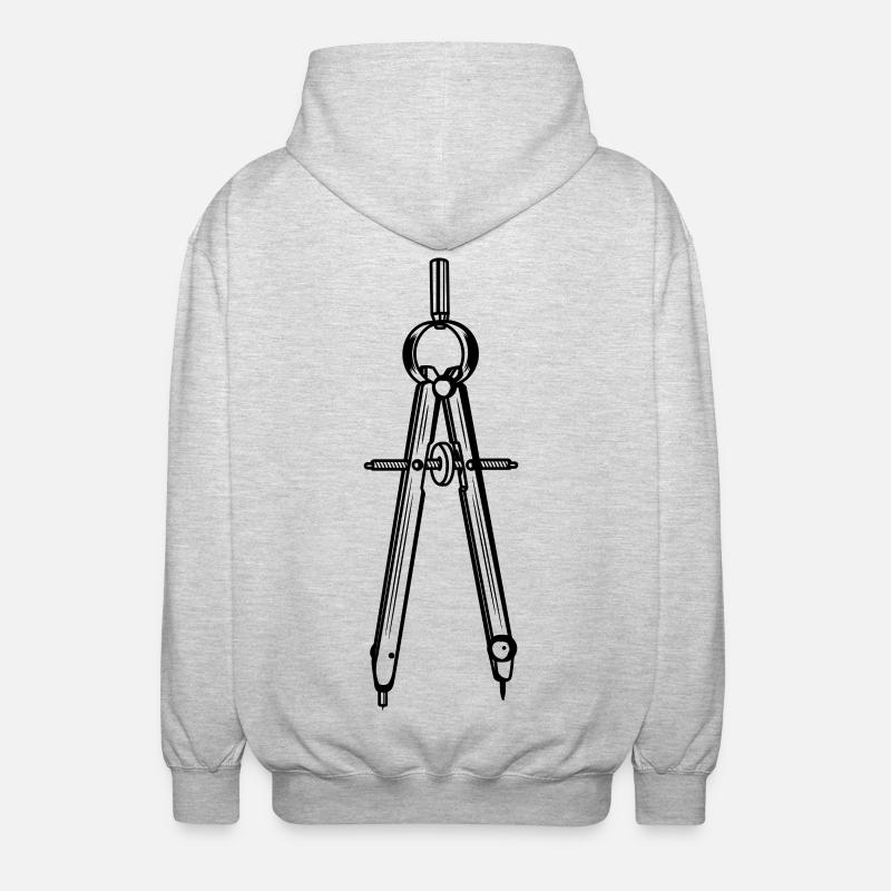 Compas - Veste à capuche unisexe - gris clair chiné