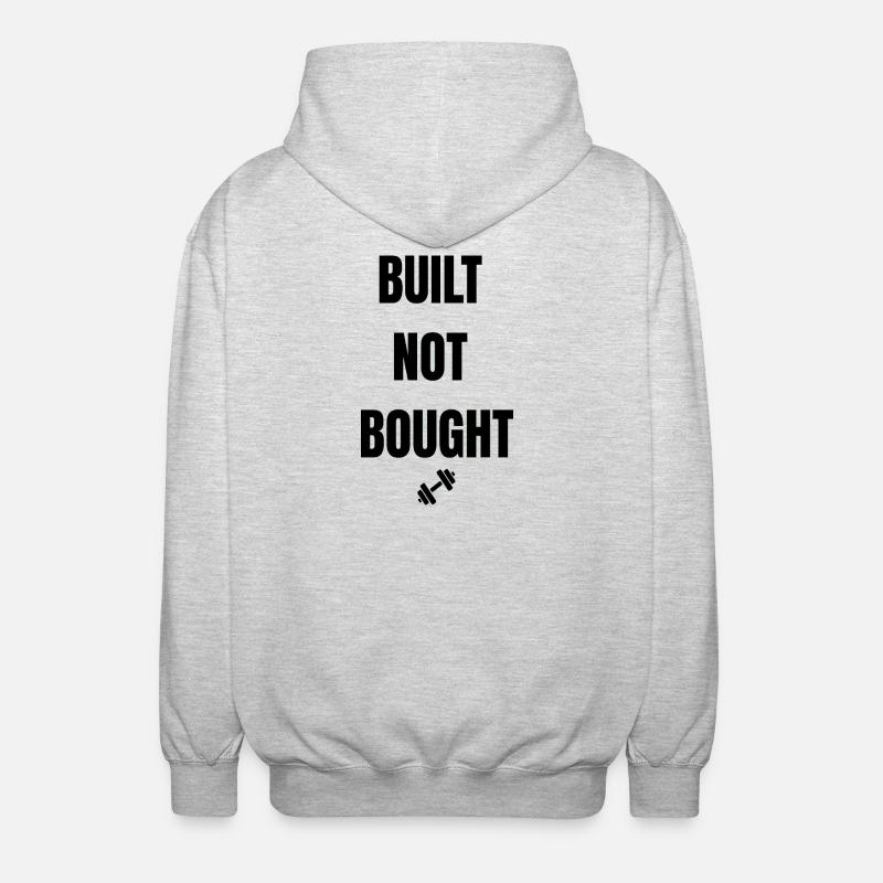 Built Not Bought - Unisex Hooded Jacket - light heather grey