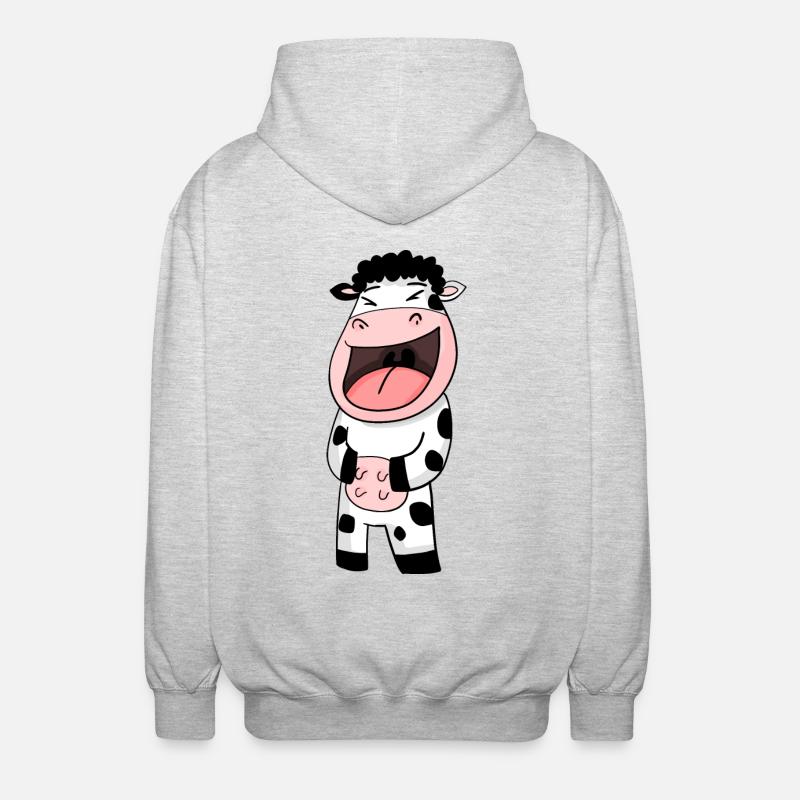 Rires de vache - Veste à capuche unisexe - gris clair chiné