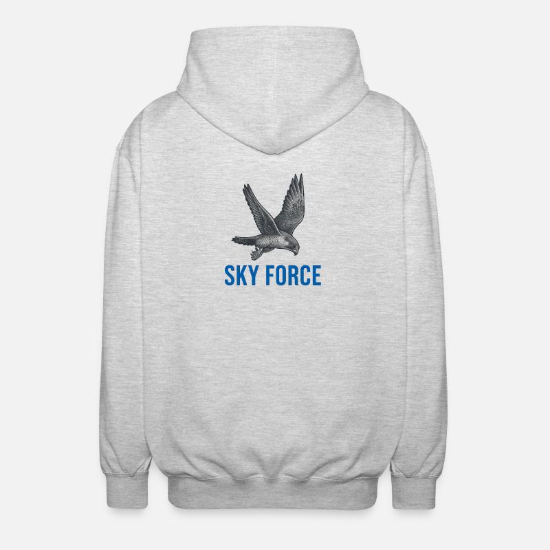 Faucon céleste Sky Force - Veste à capuche unisexe - gris clair chiné