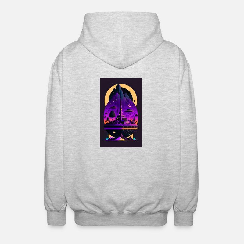ORIGINALE KUNST - Unisex Kapuzenjacke - Hellgrau meliert
