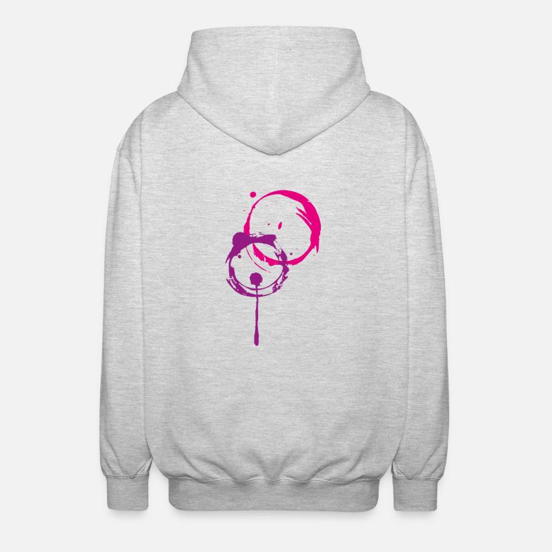 Kreise - Unisex Kapuzenjacke - Hellgrau meliert