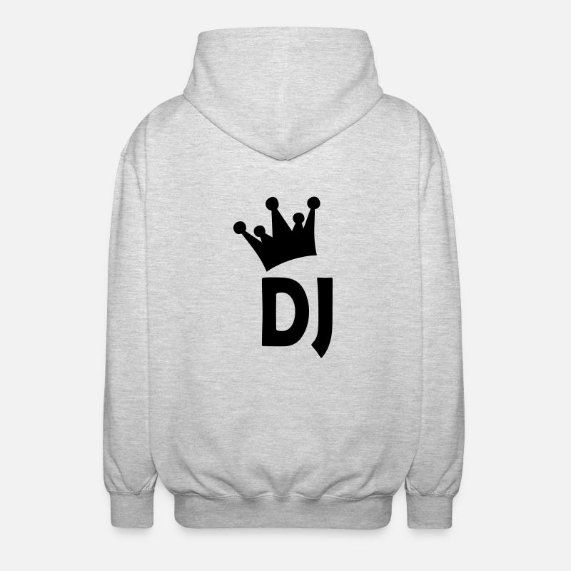 dj - Unisex Kapuzenjacke - Hellgrau meliert