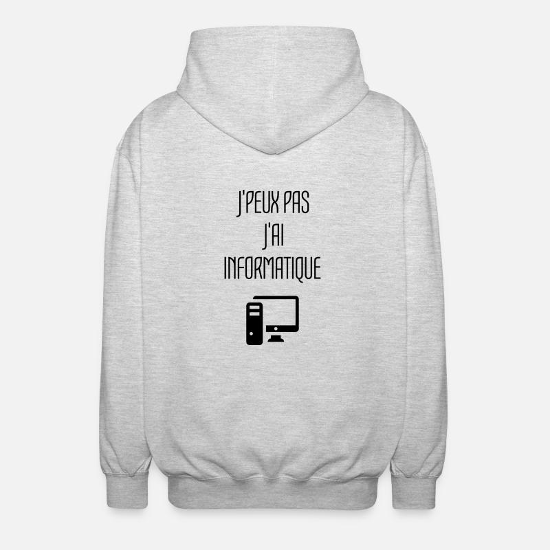 Computer / Informatiker / Aussenseiter / Ingenieur - Unisex Kapuzenjacke - Hellgrau meliert