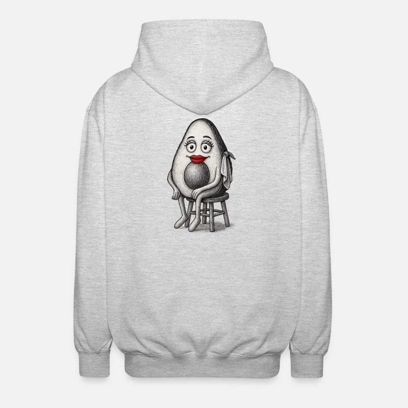 Avocat Décalé - Veste à capuche unisexe - gris clair chiné