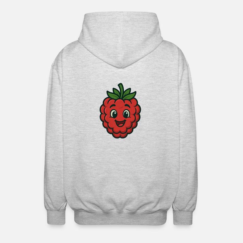 Happy Raspberry - Unisex Hooded Jacket - light heather grey