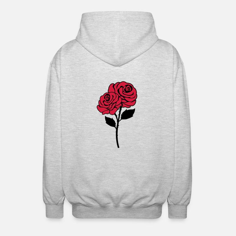 roses dorn - Unisex Kapuzenjacke - Hellgrau meliert