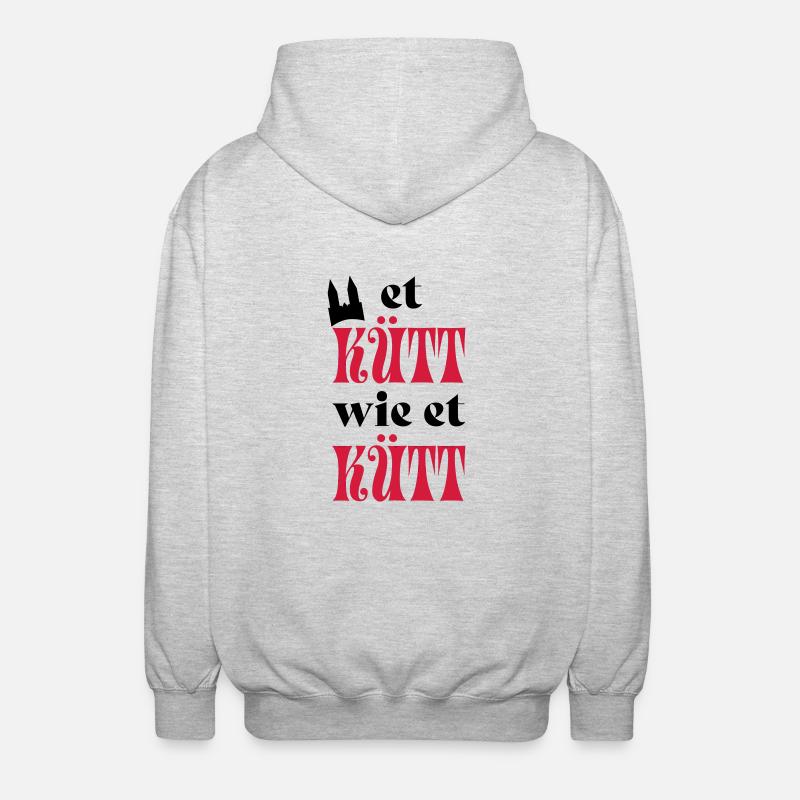 Karneval - Unisex Kapuzenjacke - Hellgrau meliert
