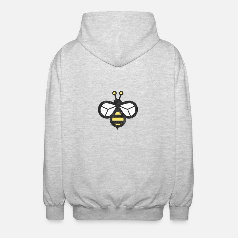 Conception d'abeilles - Veste à capuche unisexe - gris clair chiné