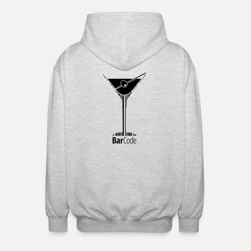 BarCode Martini - Veste à capuche unisexe - gris clair chiné