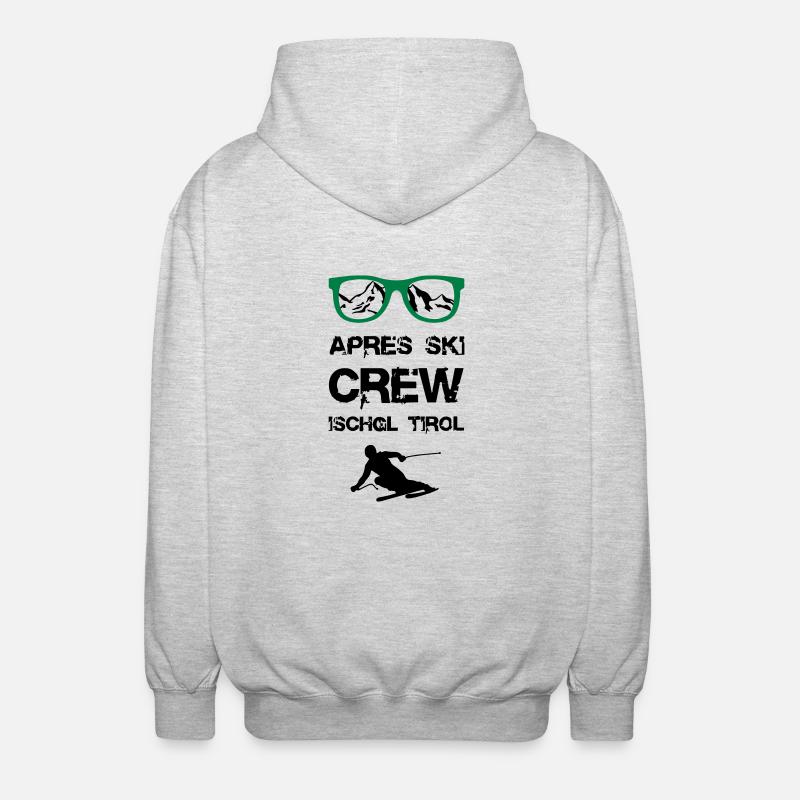 Apres Ski Crew Ischgl - Unisex Kapuzenjacke - Hellgrau meliert