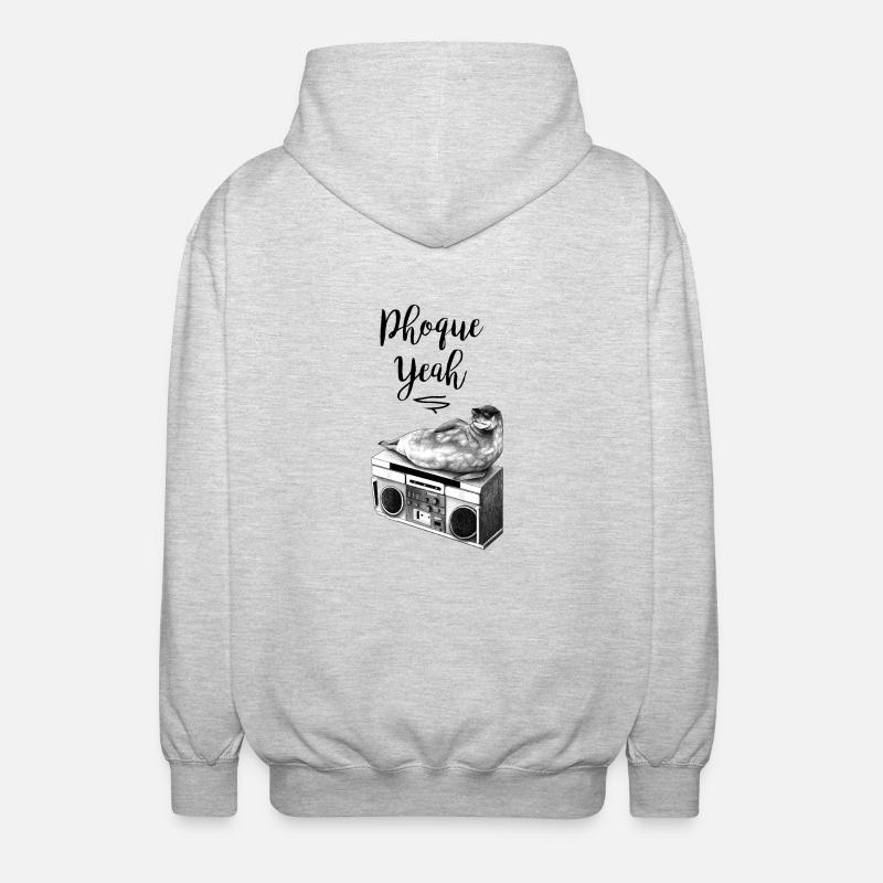 Phoque Yeah - Veste à capuche unisexe - gris clair chiné