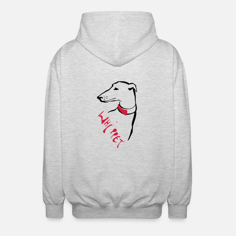 Whippet - Unisex Kapuzenjacke - Hellgrau meliert