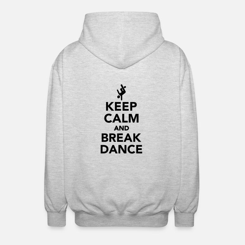 Keep calm and Breakdance - Veste à capuche unisexe - gris clair chiné