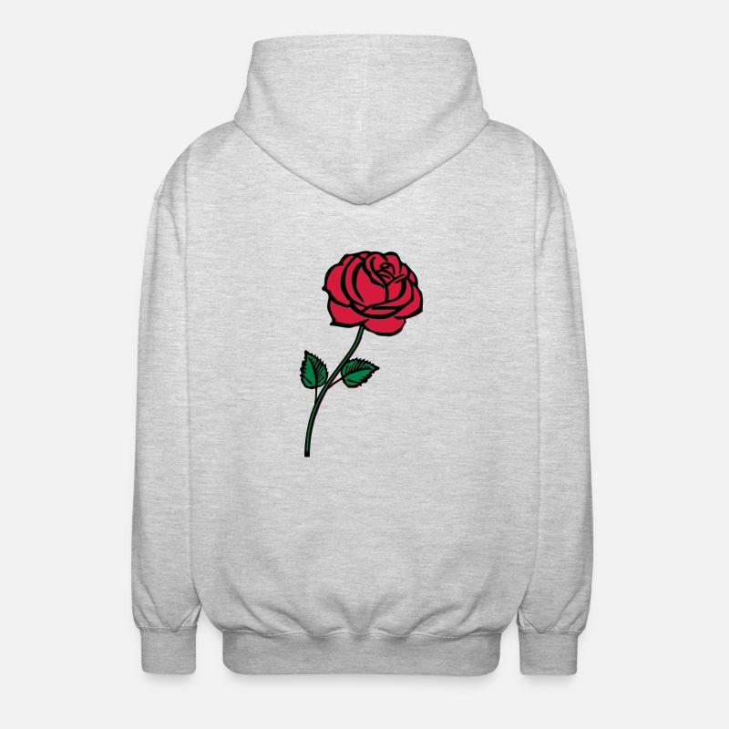 rose_002 - Veste à capuche unisexe - gris clair chiné