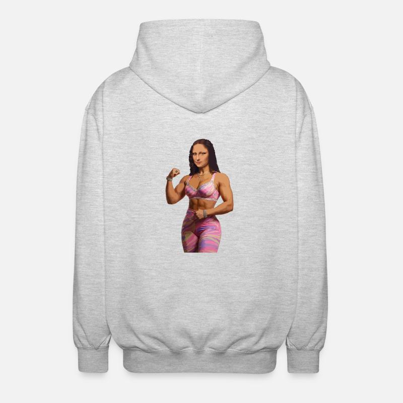 Mona Lisa bling bling - Unisex Hooded Jacket - light heather grey