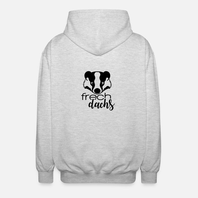 Frechdachs - Unisex Kapuzenjacke - Hellgrau meliert