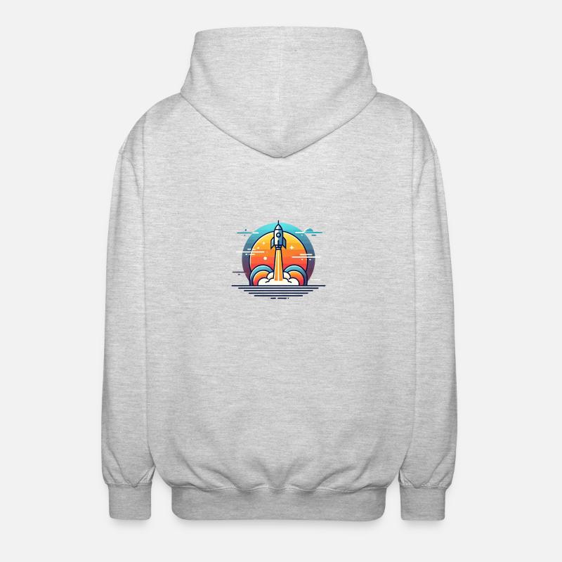 Fusée de motivation - Veste à capuche unisexe - gris clair chiné