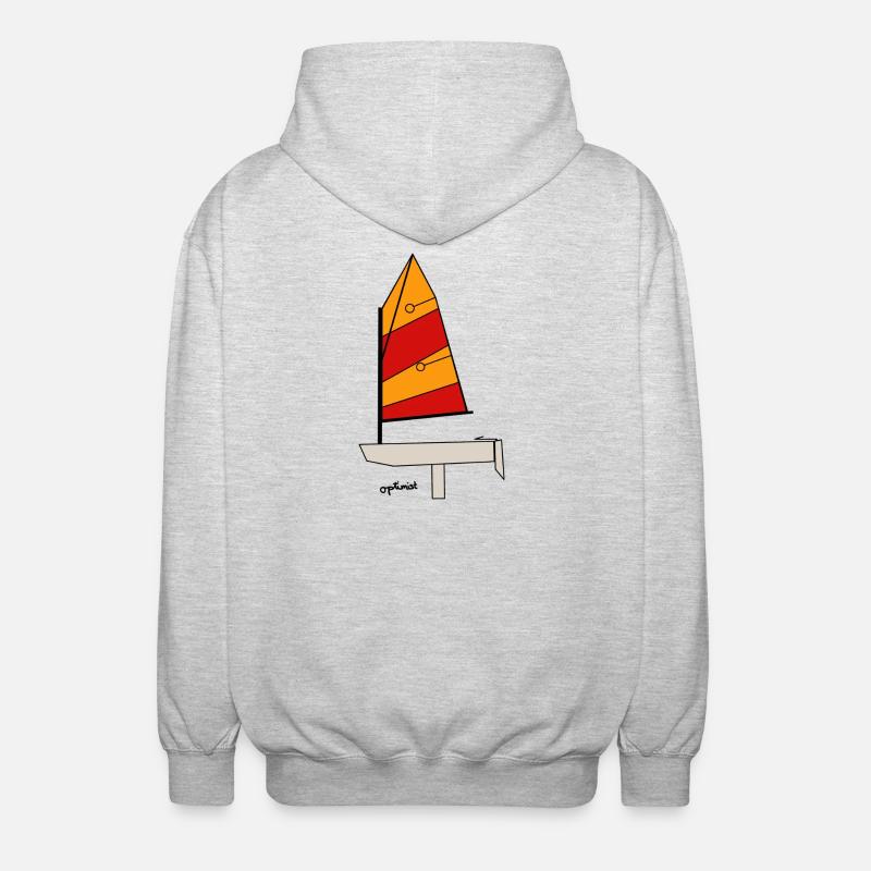Voilier Optimist - Veste à capuche unisexe - gris clair chiné