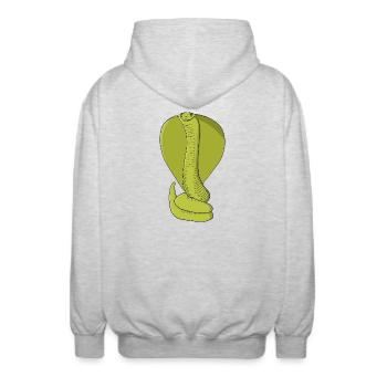 Cobra vert citron vibrant - Veste à capuche unisexe - gris clair chiné - Dos - AI Model Male 185 light (185cm)