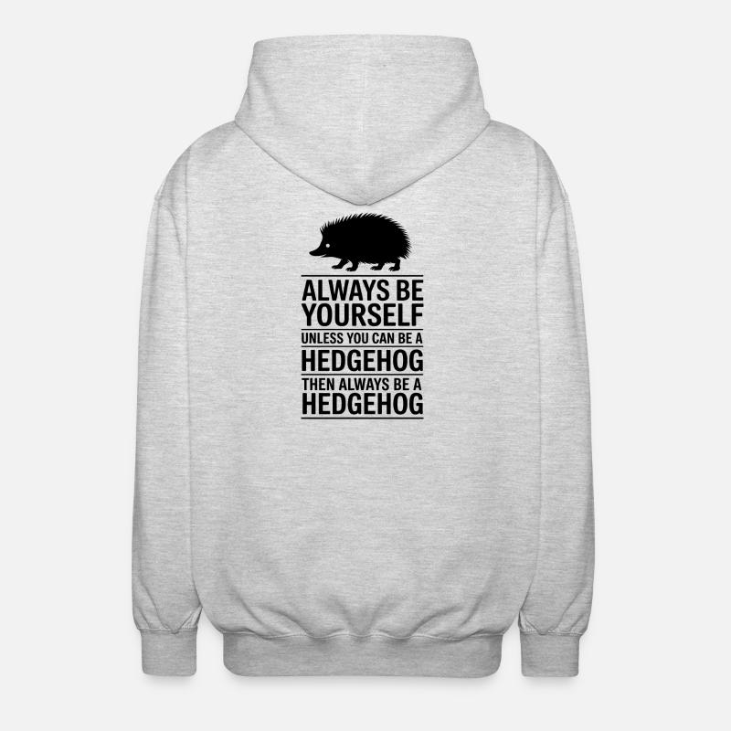 Igel Sprüche Lustiges Igel Geschenk - Unisex Kapuzenjacke - Hellgrau meliert