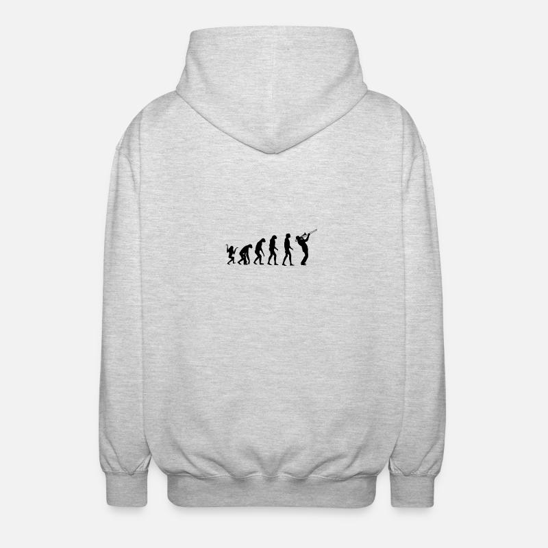 Evolution Posaune - Unisex Kapuzenjacke - Hellgrau meliert