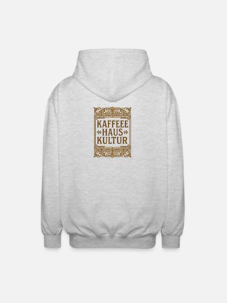 Coffee house culture - Unisex Hooded Jacket - light heather grey