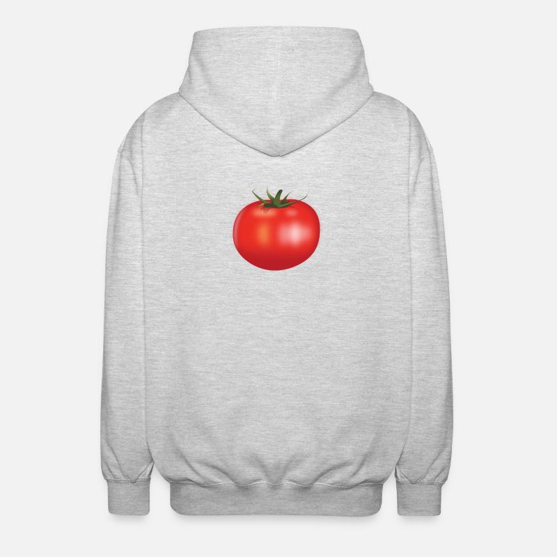 Tomate - Unisex Kapuzenjacke - Hellgrau meliert