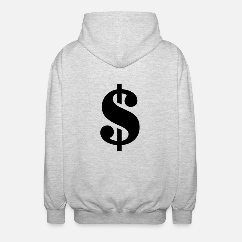 dollarsign - Unisex Kapuzenjacke - Hellgrau meliert
