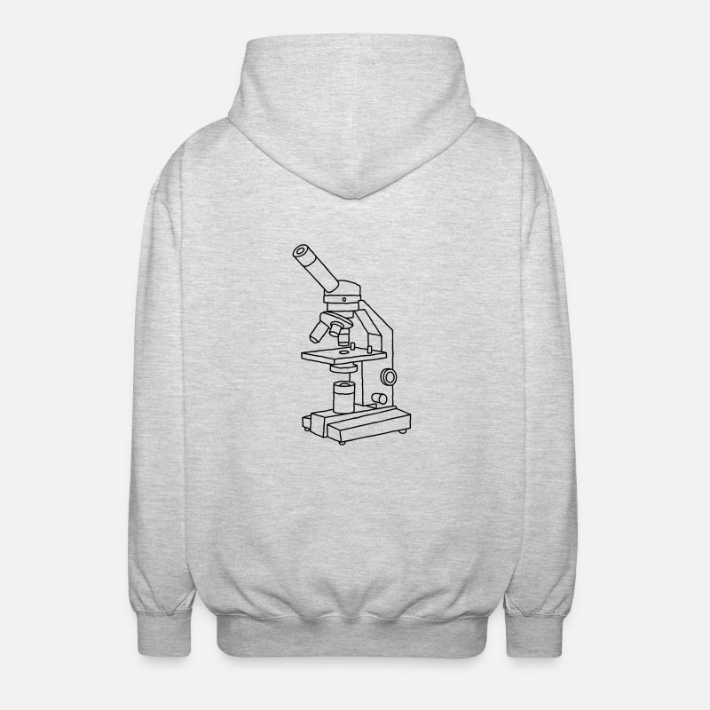 Microscope - Unisex Hooded Jacket - light heather grey