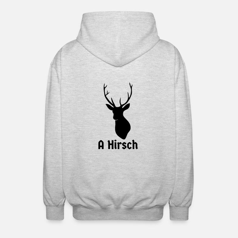 hirsch - Veste à capuche unisexe - gris clair chiné