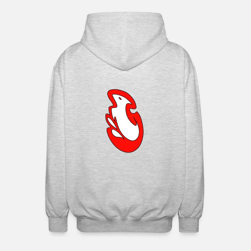 redfox - Veste à capuche unisexe - gris clair chiné