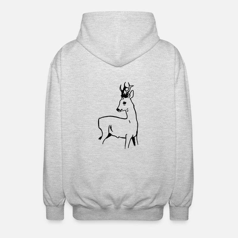 Roebuck - Veste à capuche unisexe - gris clair chiné