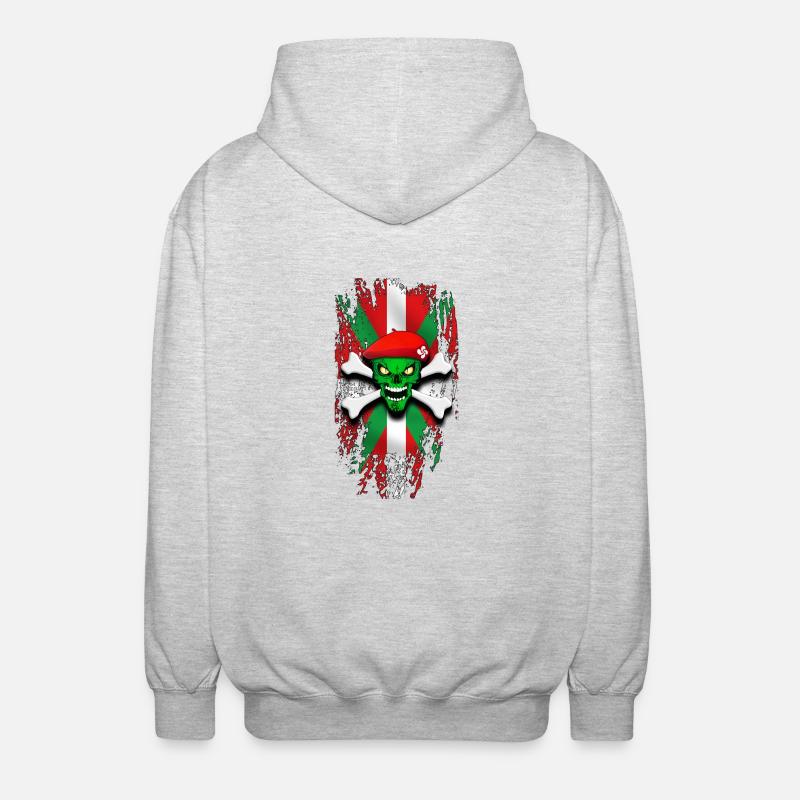 basque skull 02 - Veste à capuche unisexe - gris clair chiné